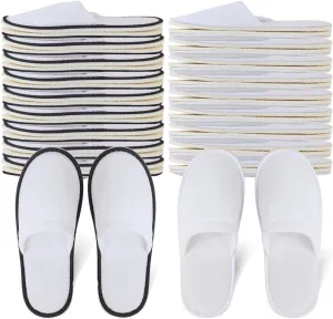 10-20 Pairs Disposable Slippers for Guests Hotel Slippers Bulk Spa Slippers Closed Toe House Slippers Guest Slippers Bulk for Adult for Men and Women