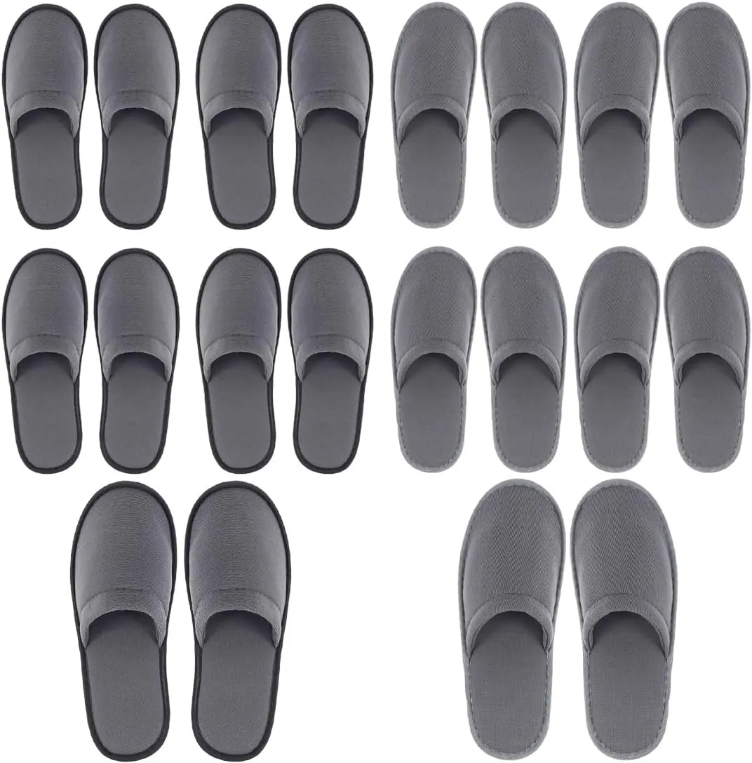 10-20 Pairs Disposable Slippers for Guests Hotel Slippers Bulk Spa Slippers Closed Toe House Slippers Guest Slippers Bulk for Adult for Men and Women