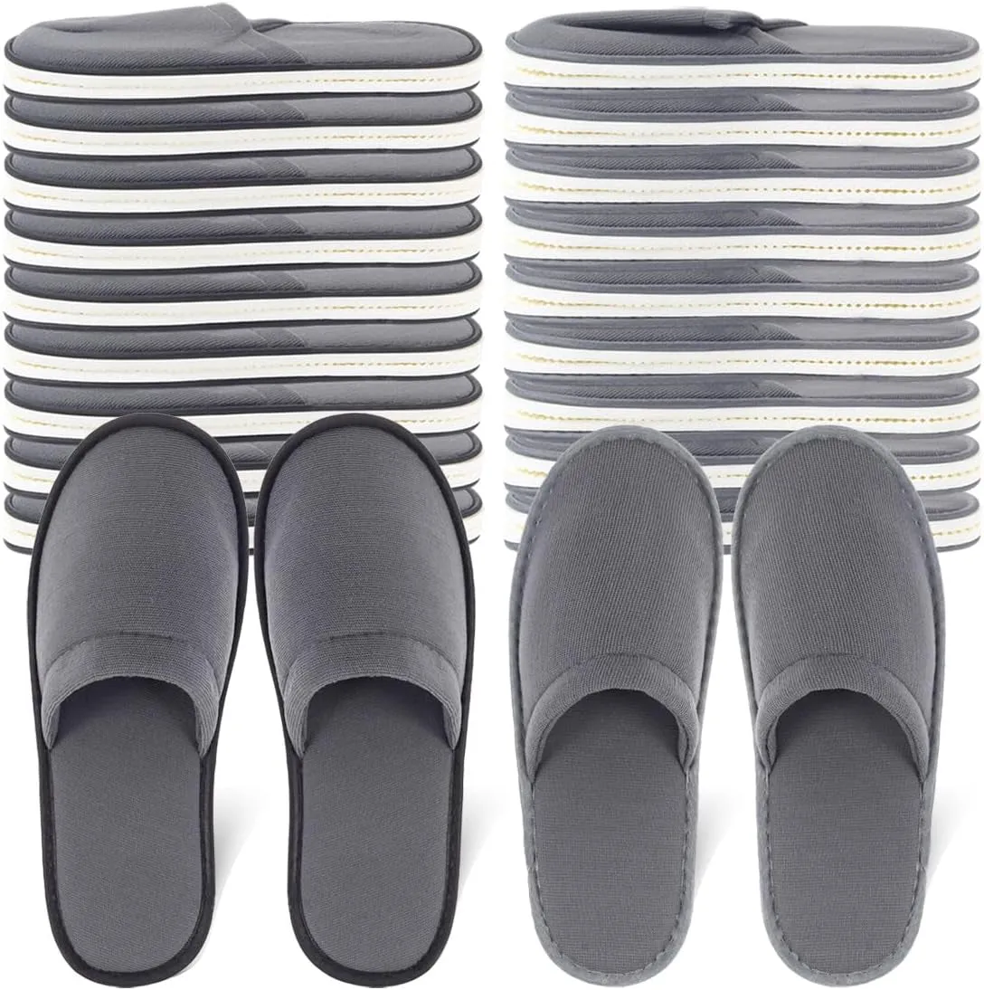 10-20 Pairs Disposable Slippers for Guests Hotel Slippers Bulk Spa Slippers Closed Toe House Slippers Guest Slippers Bulk for Adult for Men and Women