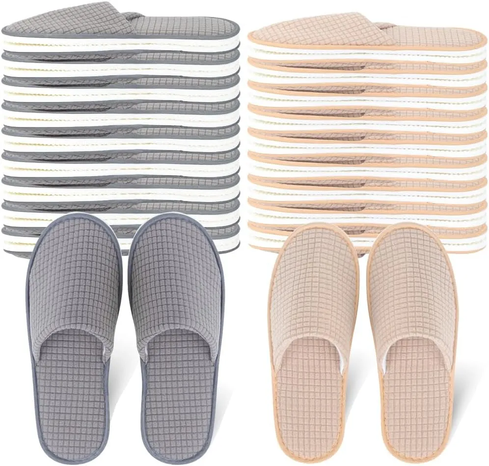 10-20 Pairs Disposable Slippers for Guests Hotel Slippers Bulk Spa Slippers Closed Toe House Slippers Guest Slippers Bulk for Adult for Men and Women