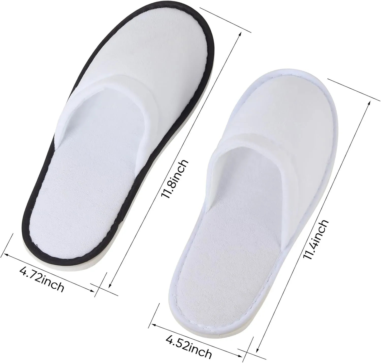 10-20 Pairs Disposable Slippers for Guests Hotel Slippers Bulk Spa Slippers Closed Toe House Slippers Guest Slippers Bulk for Adult for Men and Women