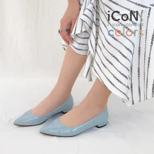 15% OFF: iCoN COLORS: Pointed Toe Enamel Flat Shoes (C20141) Bruges