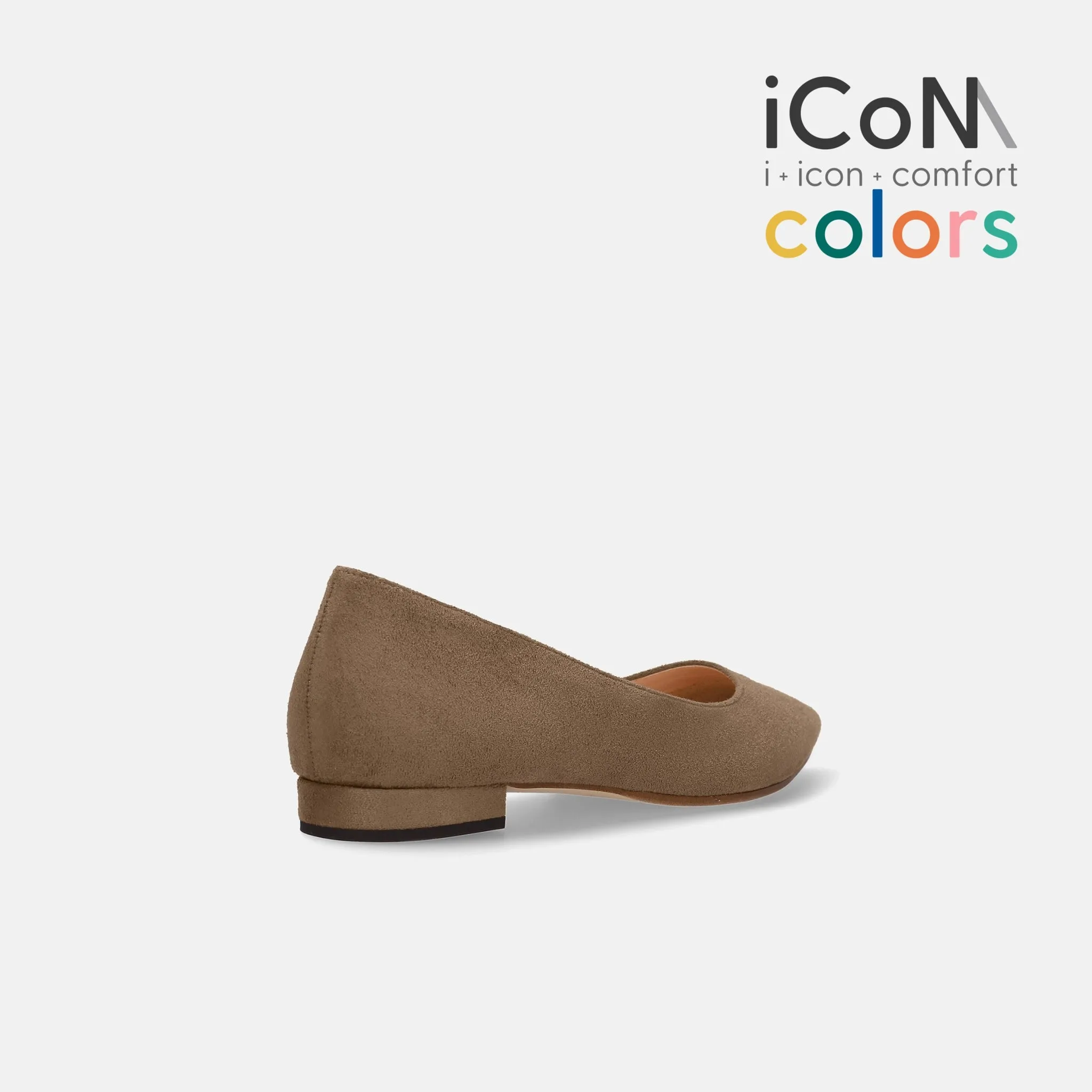 15% OFF: iCoN COLORS: Pointed toe suede flat shoes (C20142) Taupe S