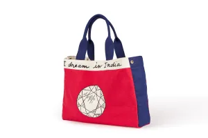Accessory Bag Tote Jaipur Cotton Canvas Hot Pink AcPkJt Fashion Edit Home Lifestyle Artchivesindia