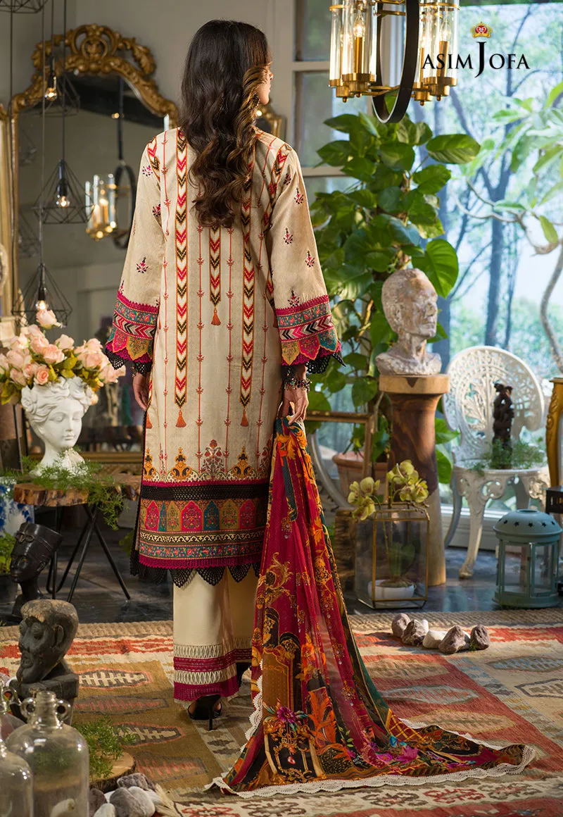 AJPR-22 | Asim Jofa Prints Rania Collection 2022 | Unstitched Embroidered Lawn Suits