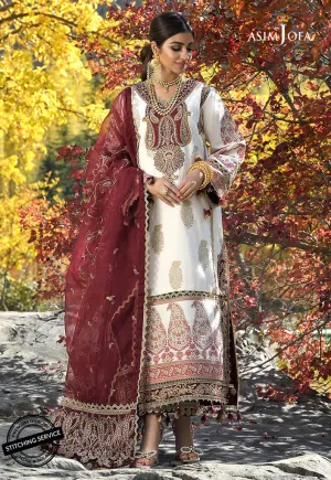 AJSL-4 | Asim Jofa Shehr-e-Yaar Luxury Lawn Collection 2022 | Unstitched Embroidered Lawn Suits