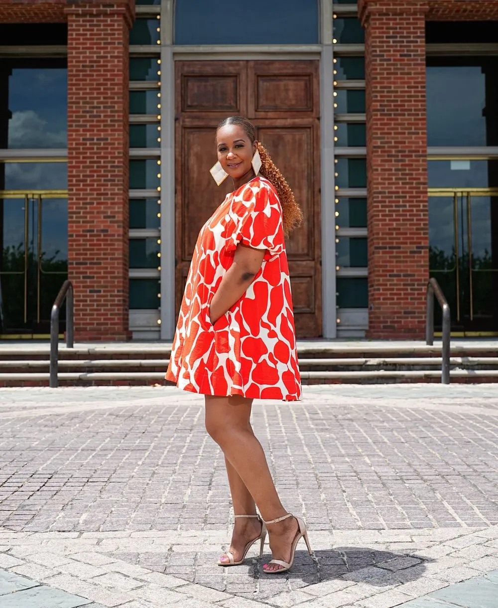 Animal Print Abstract Dress