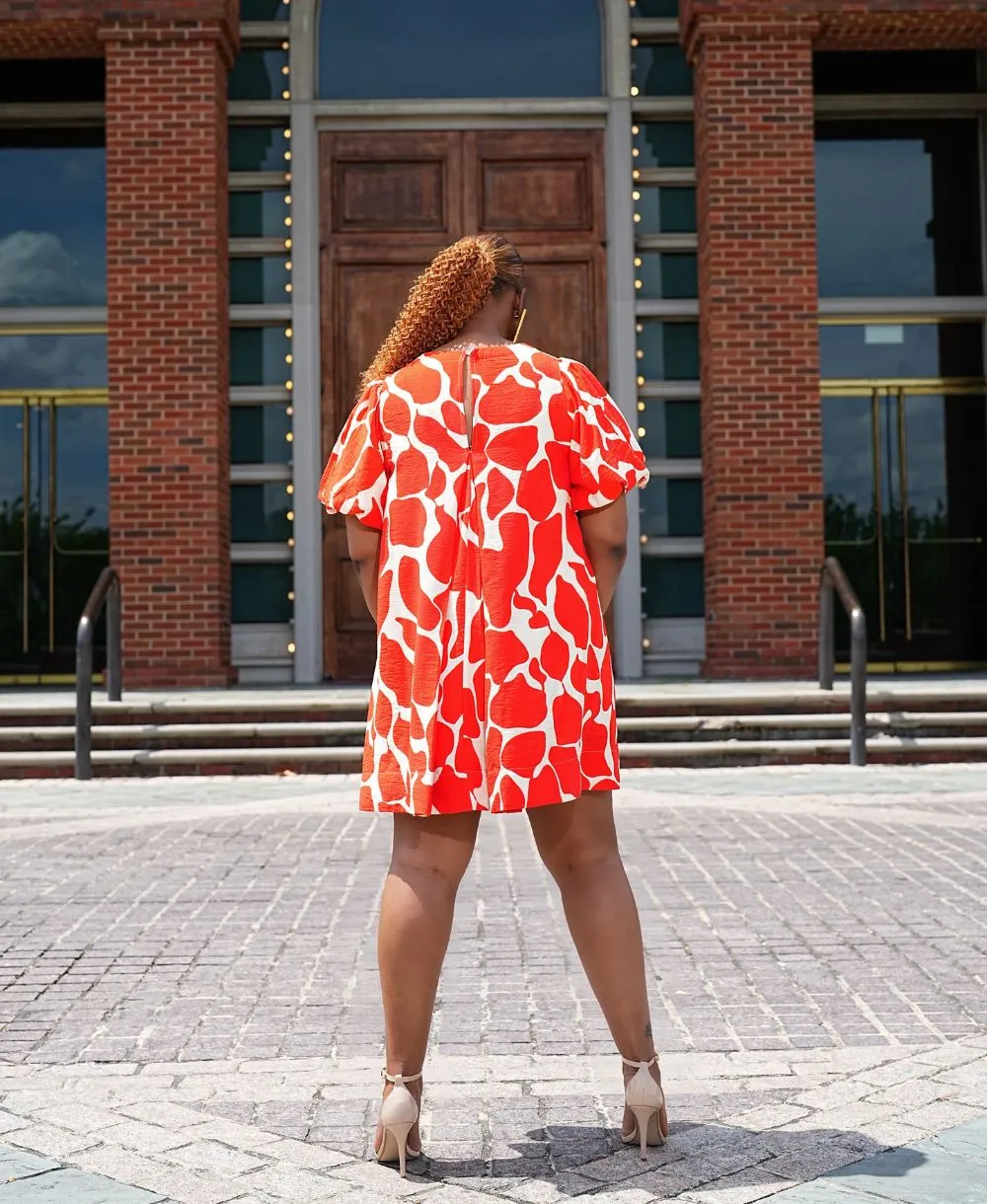 Animal Print Abstract Dress