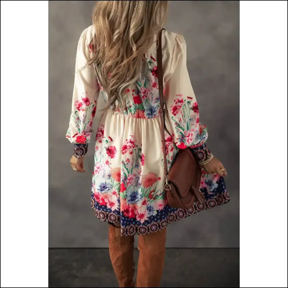 Apricot Floral Dress: Sunshine & High Waist Mayhem 😈