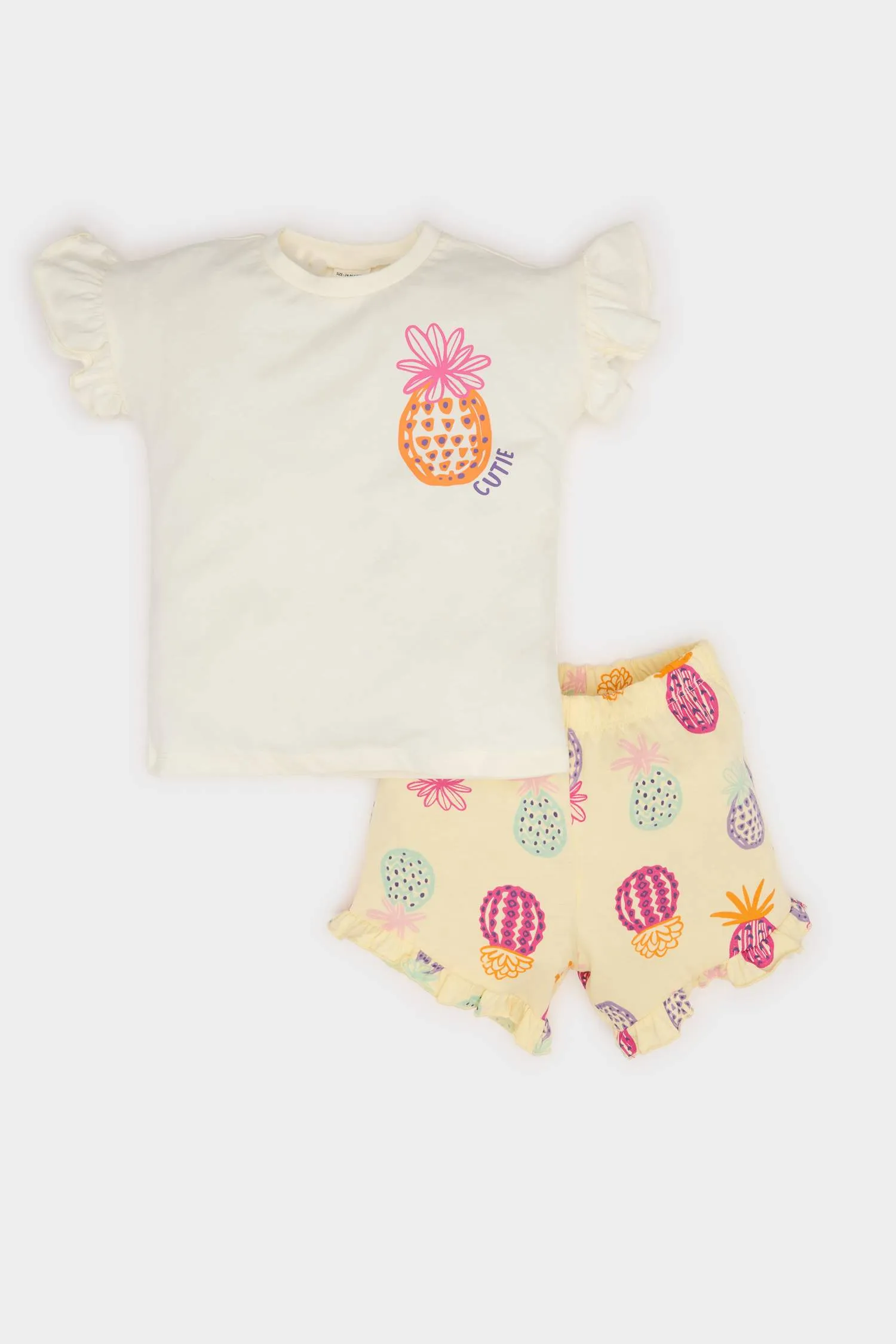 Baby Girl Printed T-Shirt Shorts 2 Piece Set