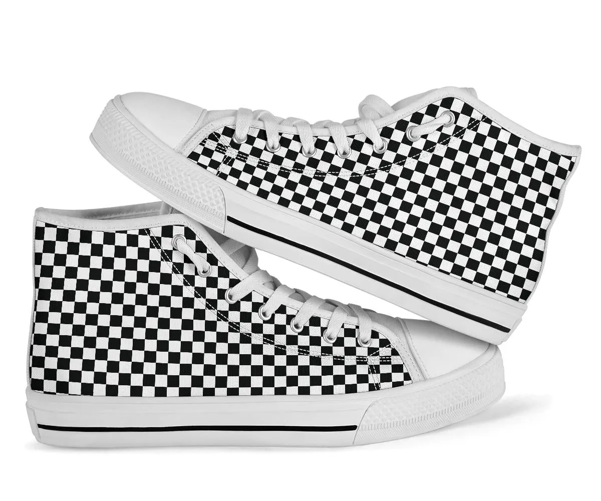 B&W Sm Checkered No-Box Economy High Tops