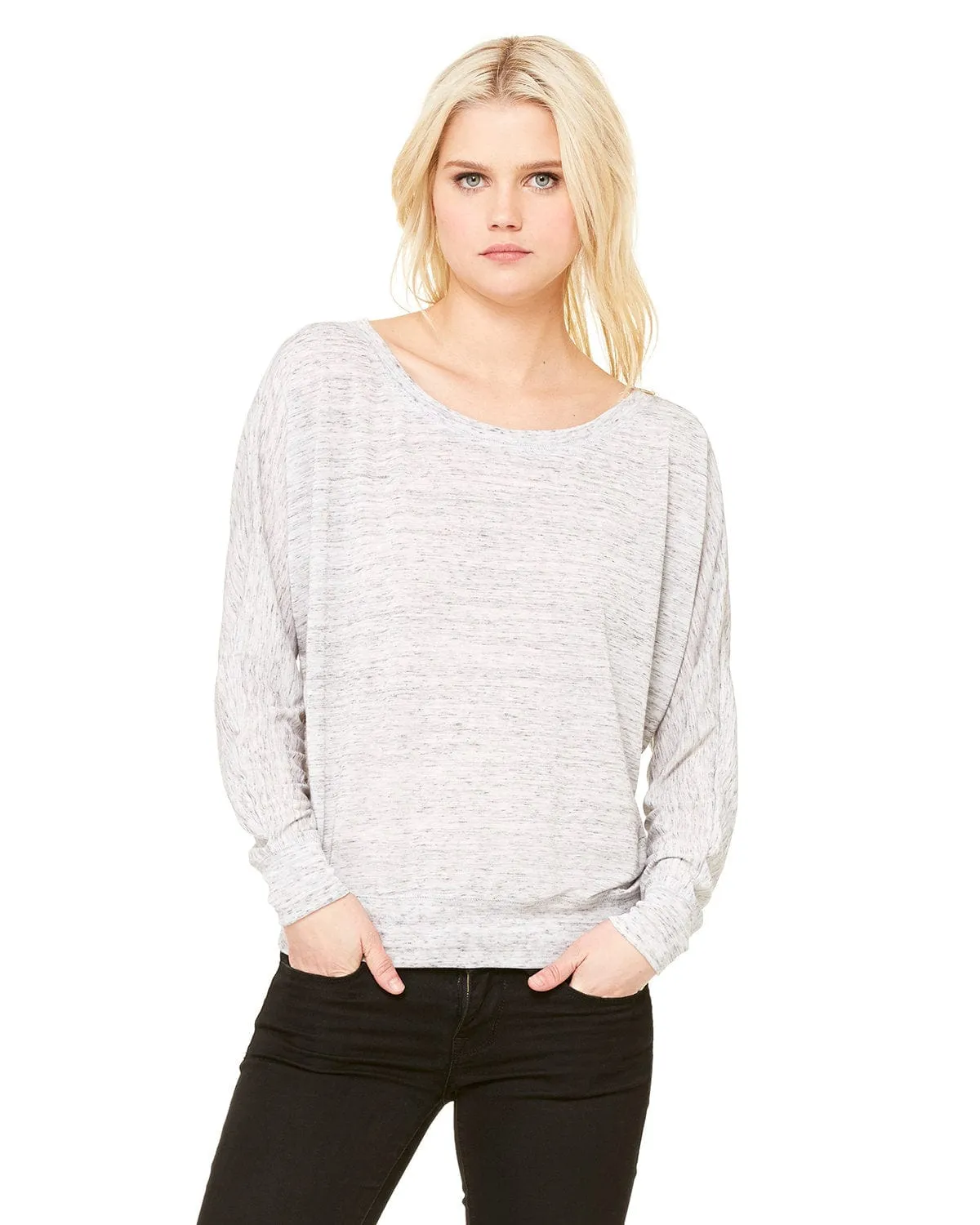 Bella Canvas Ladies Long Sleeve Off The Shoulder Top