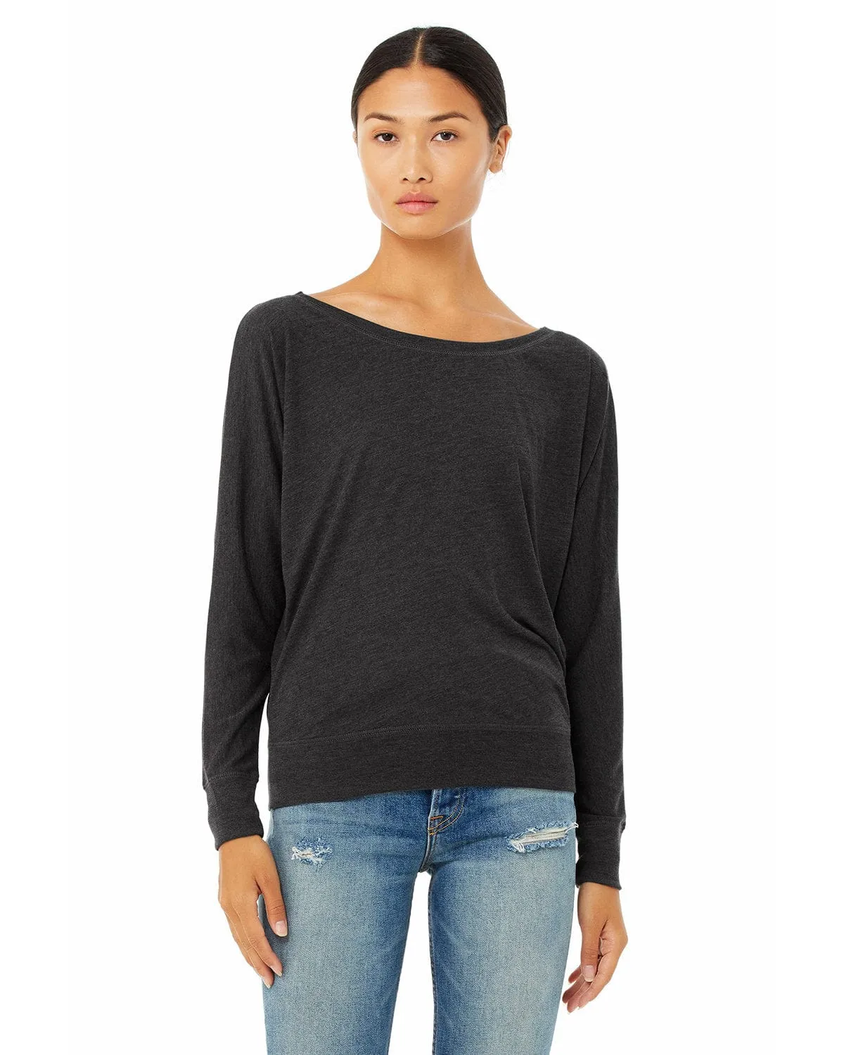 Bella Canvas Ladies Long Sleeve Off The Shoulder Top