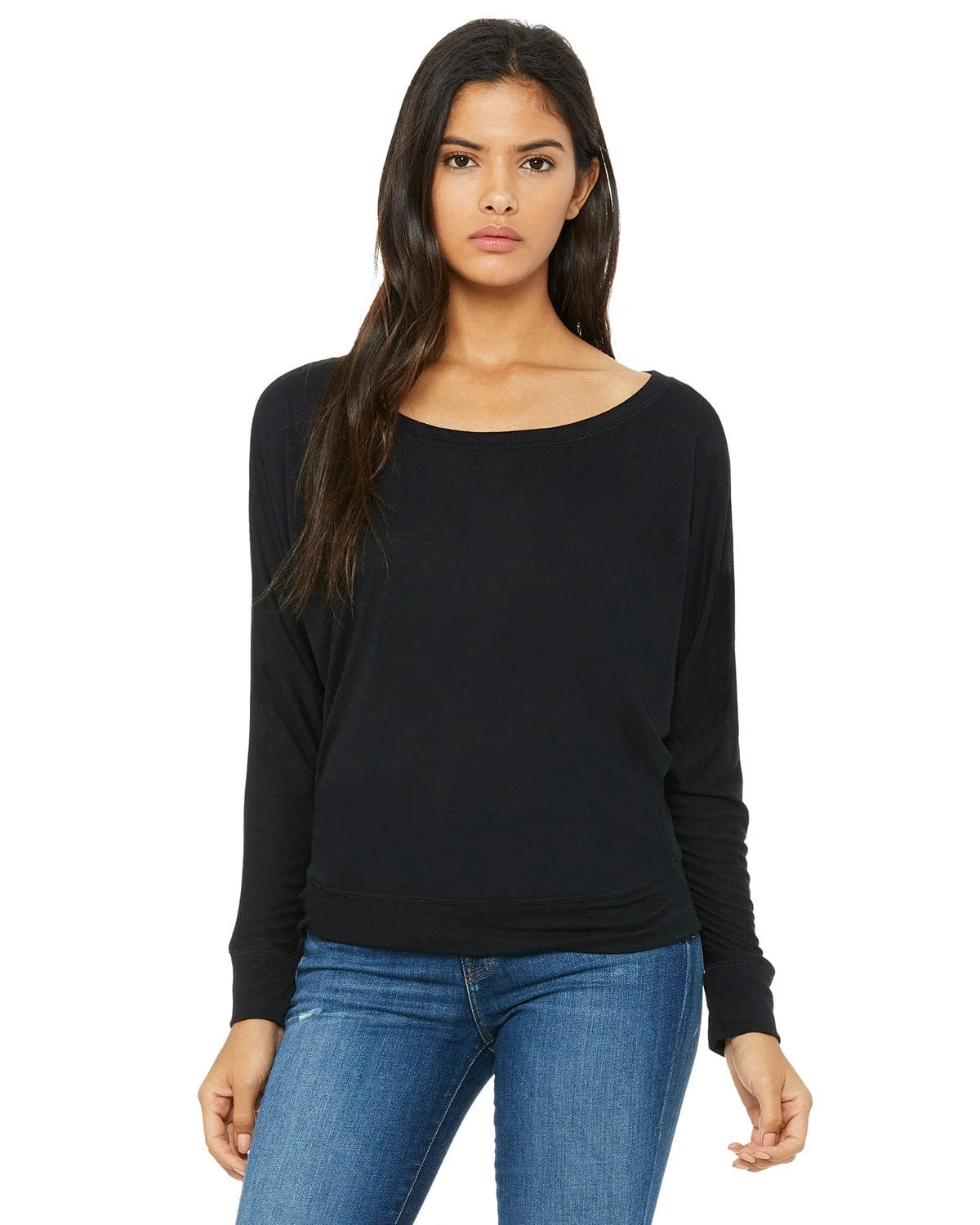 Bella Canvas Ladies Long Sleeve Off The Shoulder Top