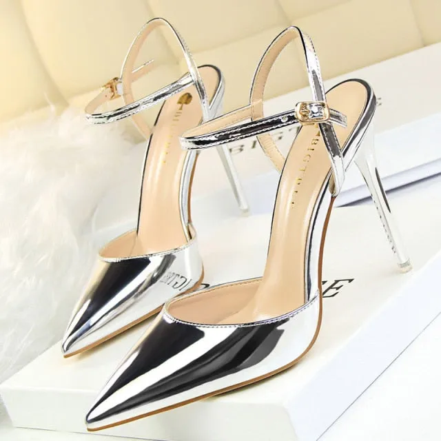BIGTREE Shoes Patent Leather Heels 2022 Fashion Woman Pumps Stiletto Women Shoes Sexy Party Shoes Women High Heels 12 Colour