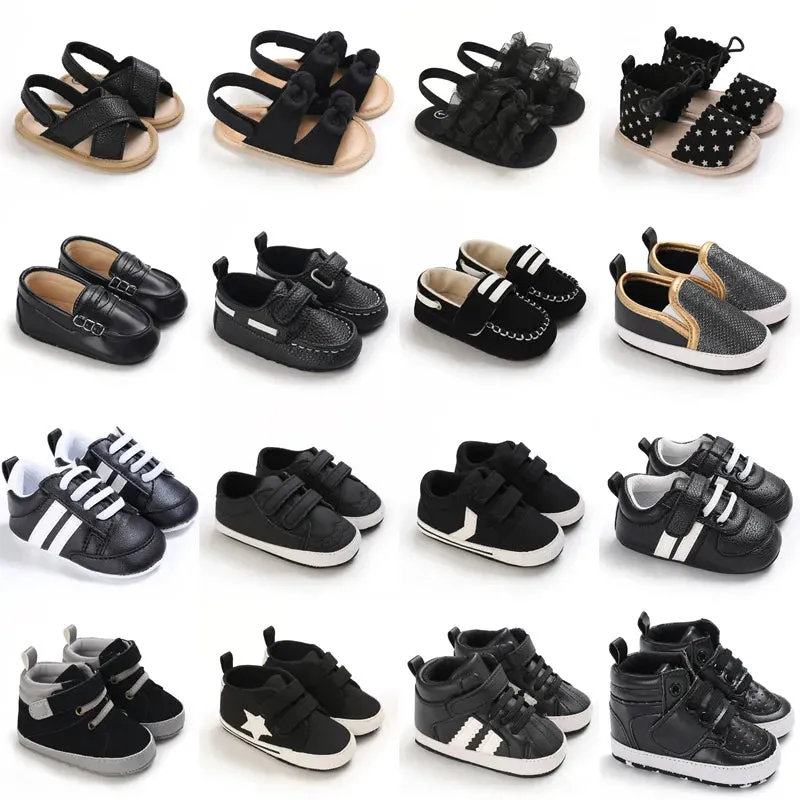 Black Fashion Casual Shoes for Newborn  Boys And Girls