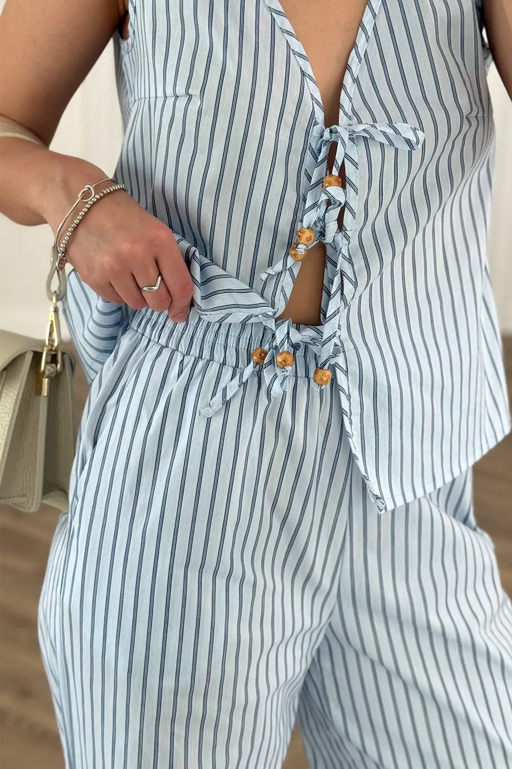 Blue cotton suit