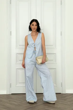 Blue cotton suit