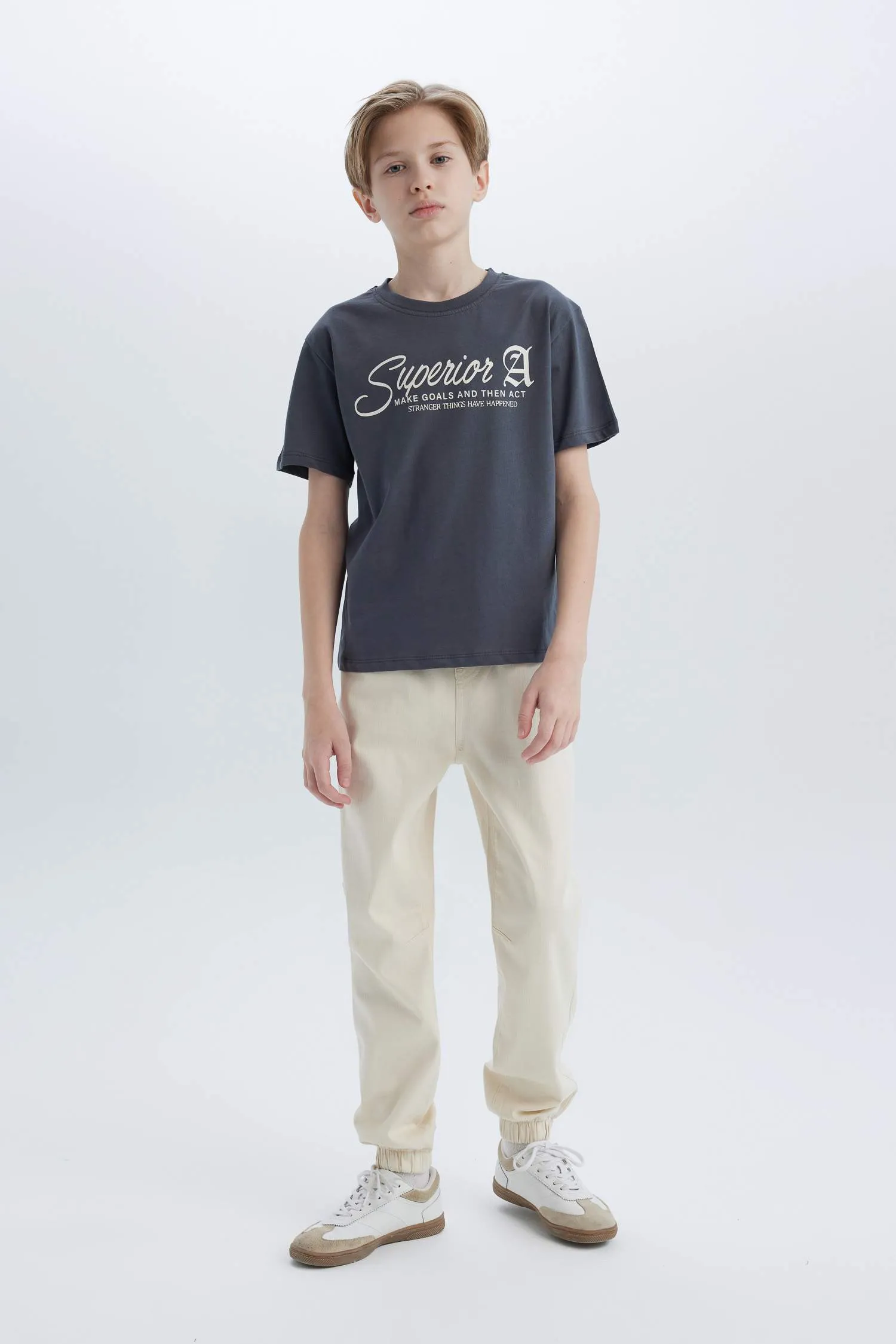 Boy Crew Neck Printed Short Sleeve T-Shirt