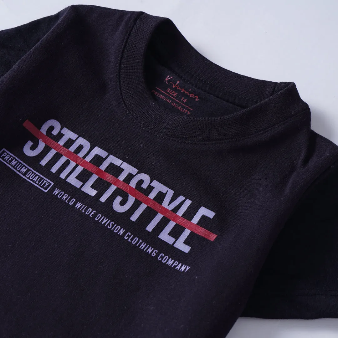 Boys Half Sleeves-Printed T-Shirt (Street)