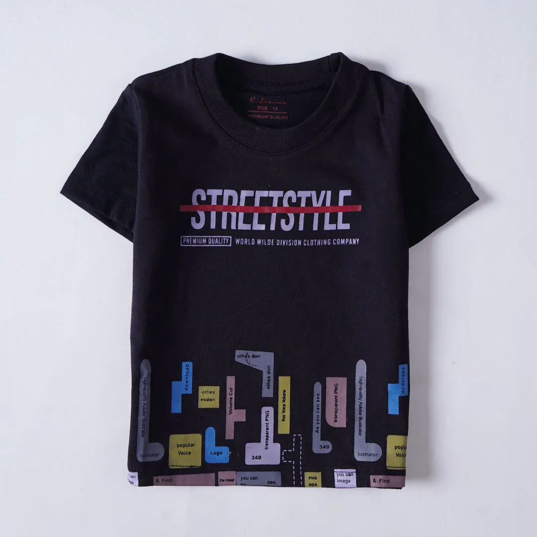 Boys Half Sleeves-Printed T-Shirt (Street)