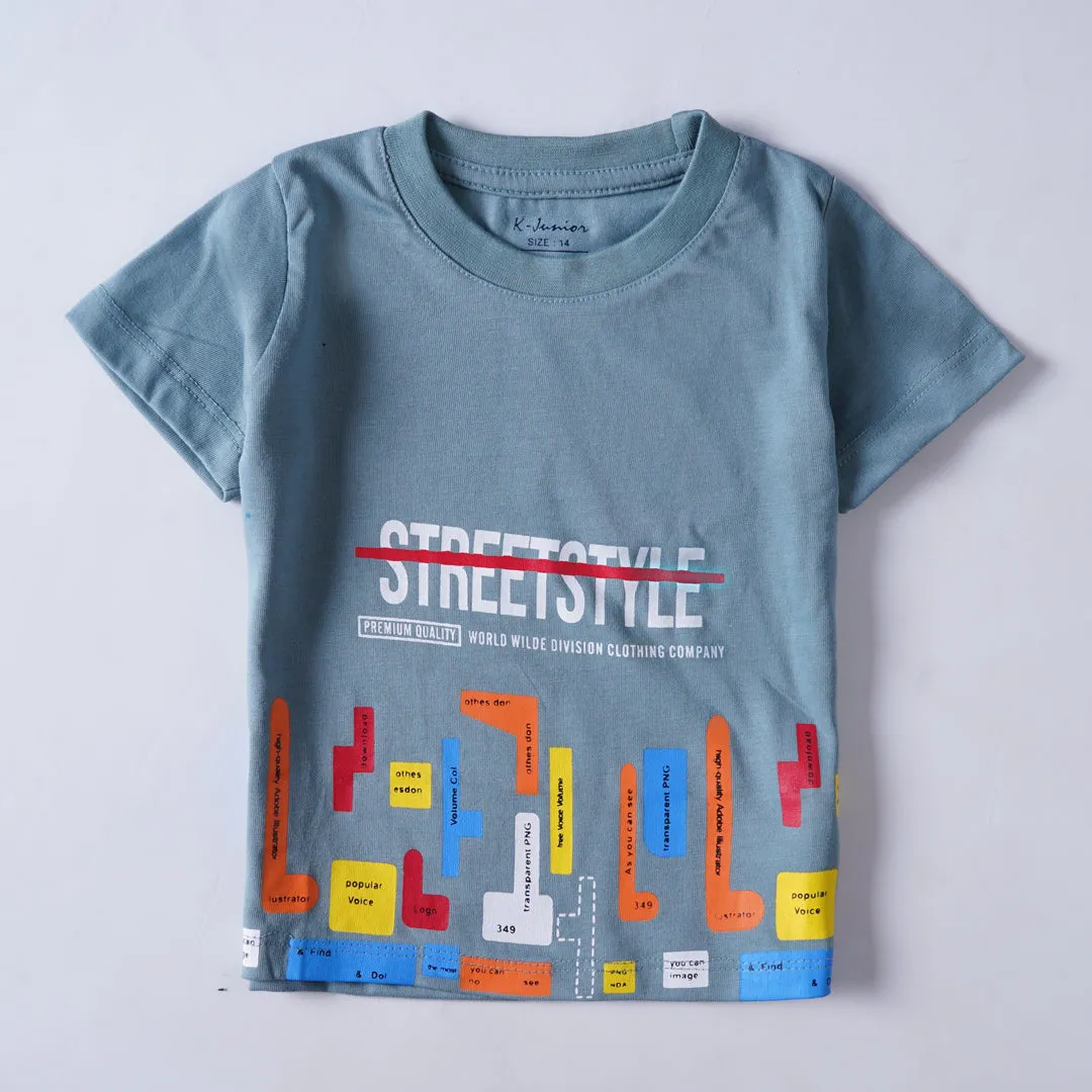 Boys Half Sleeves-Printed T-Shirt (Street)