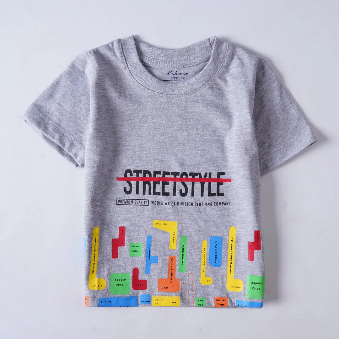 Boys Half Sleeves-Printed T-Shirt (Street)