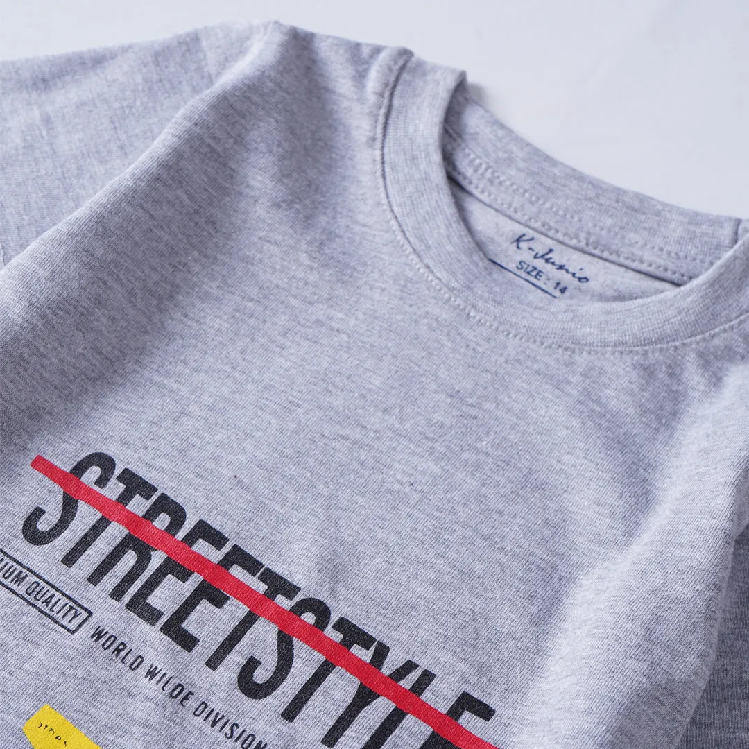 Boys Half Sleeves-Printed T-Shirt (Street)