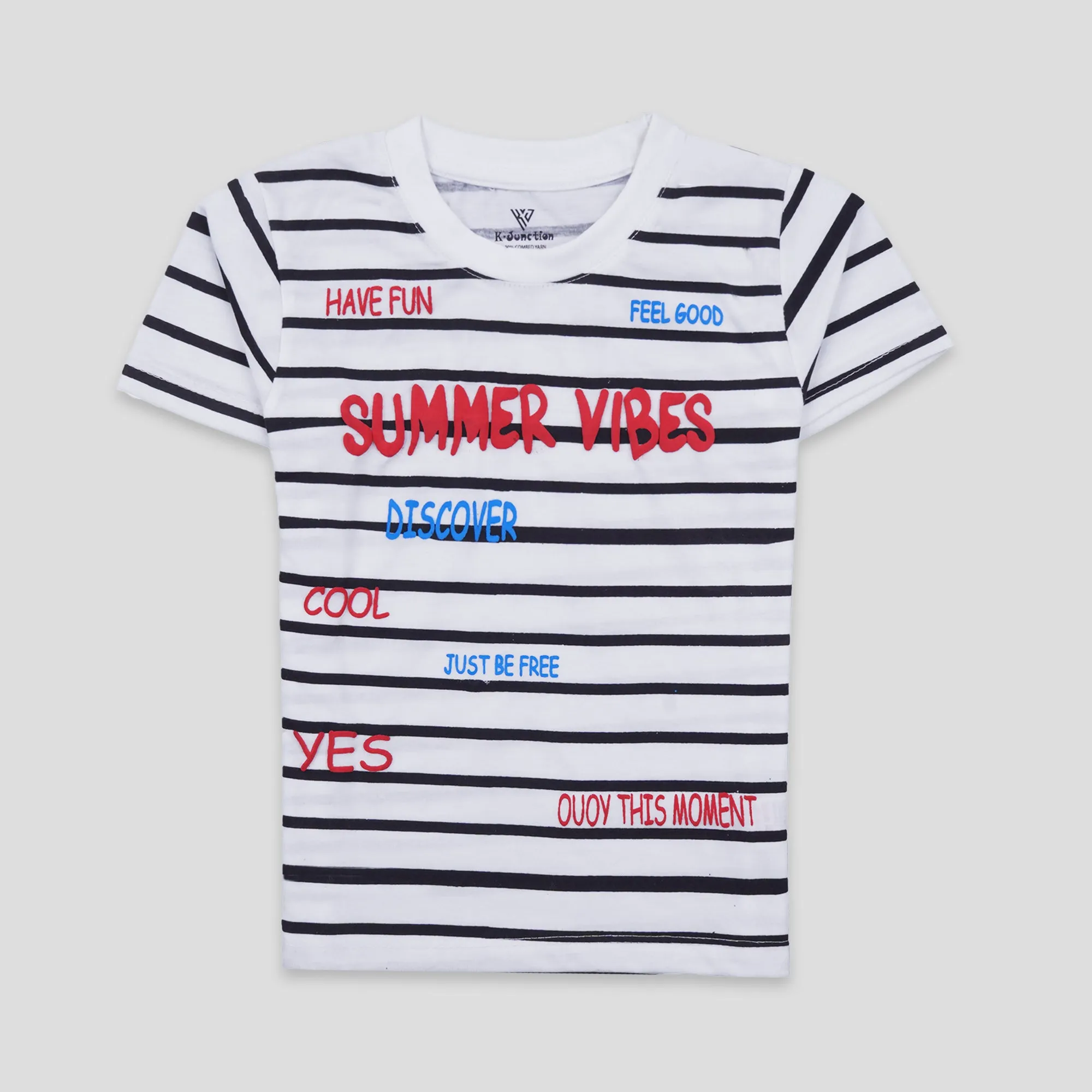 Boys Half Sleeves-Printed T-Shirt (Summer-Vibes)
