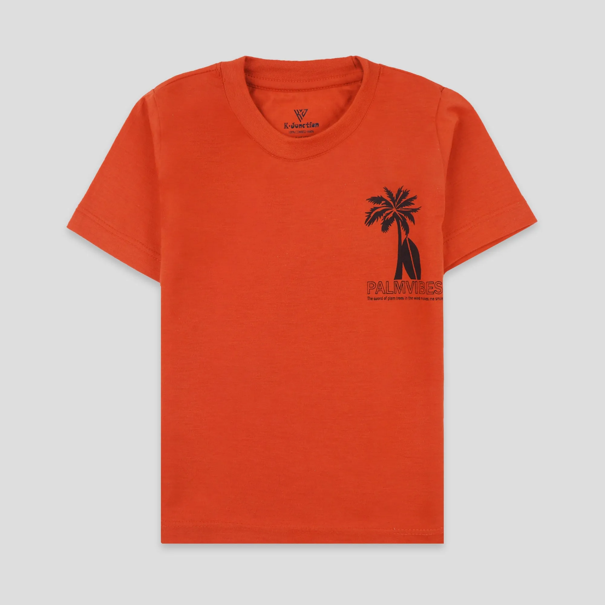 Boys Half Sleeves-Printed T-Shirt (Tree)