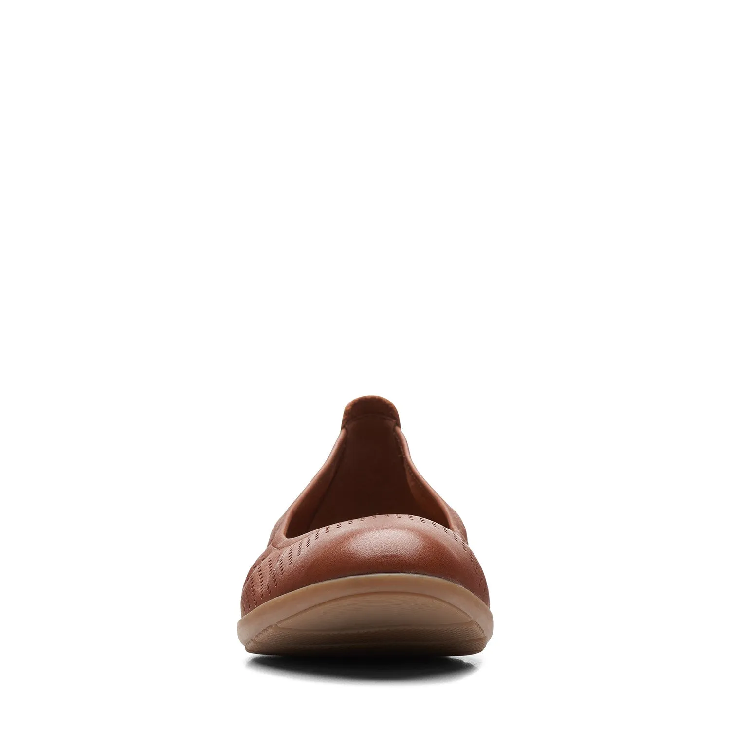 Clarks Jenette Ease Shoes - Tan Leather - 261664834 - D Width (Standard Fit)