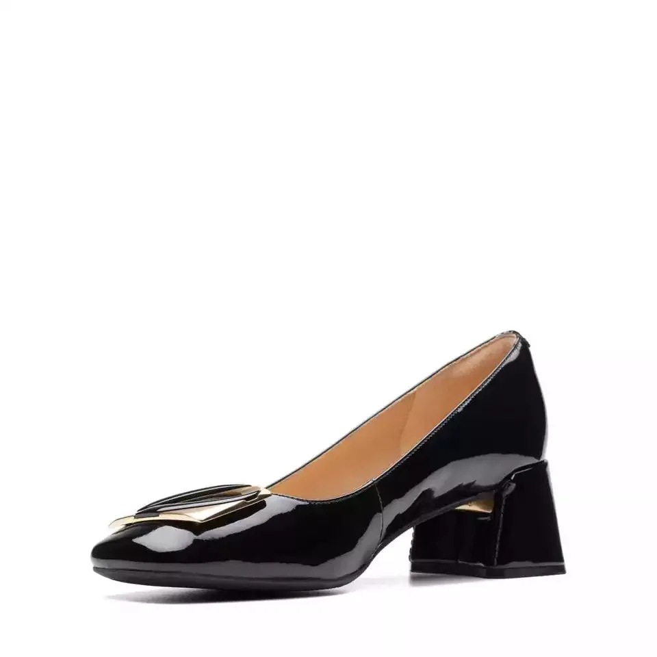 Clarks Women's Nyta45 Jazz Black Patent Shoes 26174697