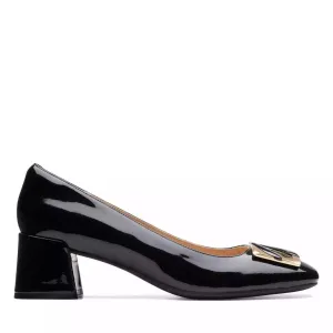 Clarks Women's Nyta45 Jazz Black Patent Shoes 26174697