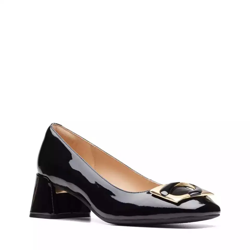 Clarks Women's Nyta45 Jazz Black Patent Shoes 26174697