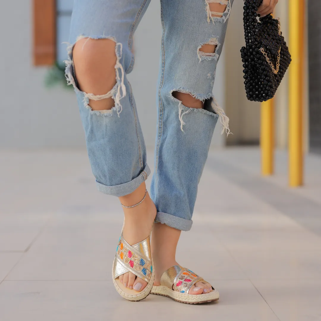 Cross slippers