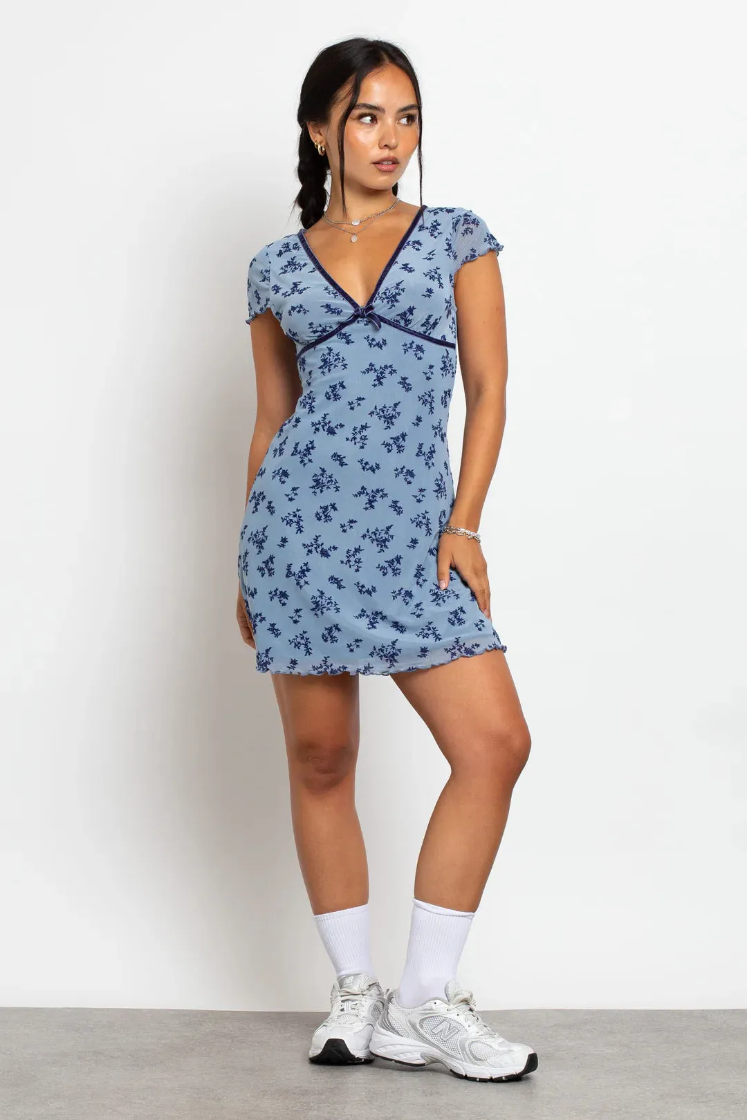 Daisy Street Devore Mesh Mini Dress