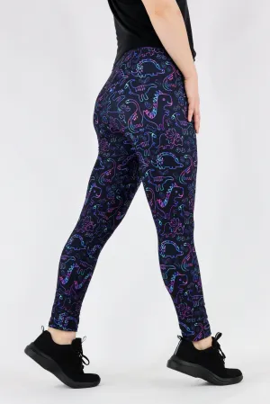 Dinosaur Party - Casual Full Leggings