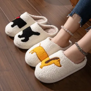 Double Fight Cartoon Cotton Slippers