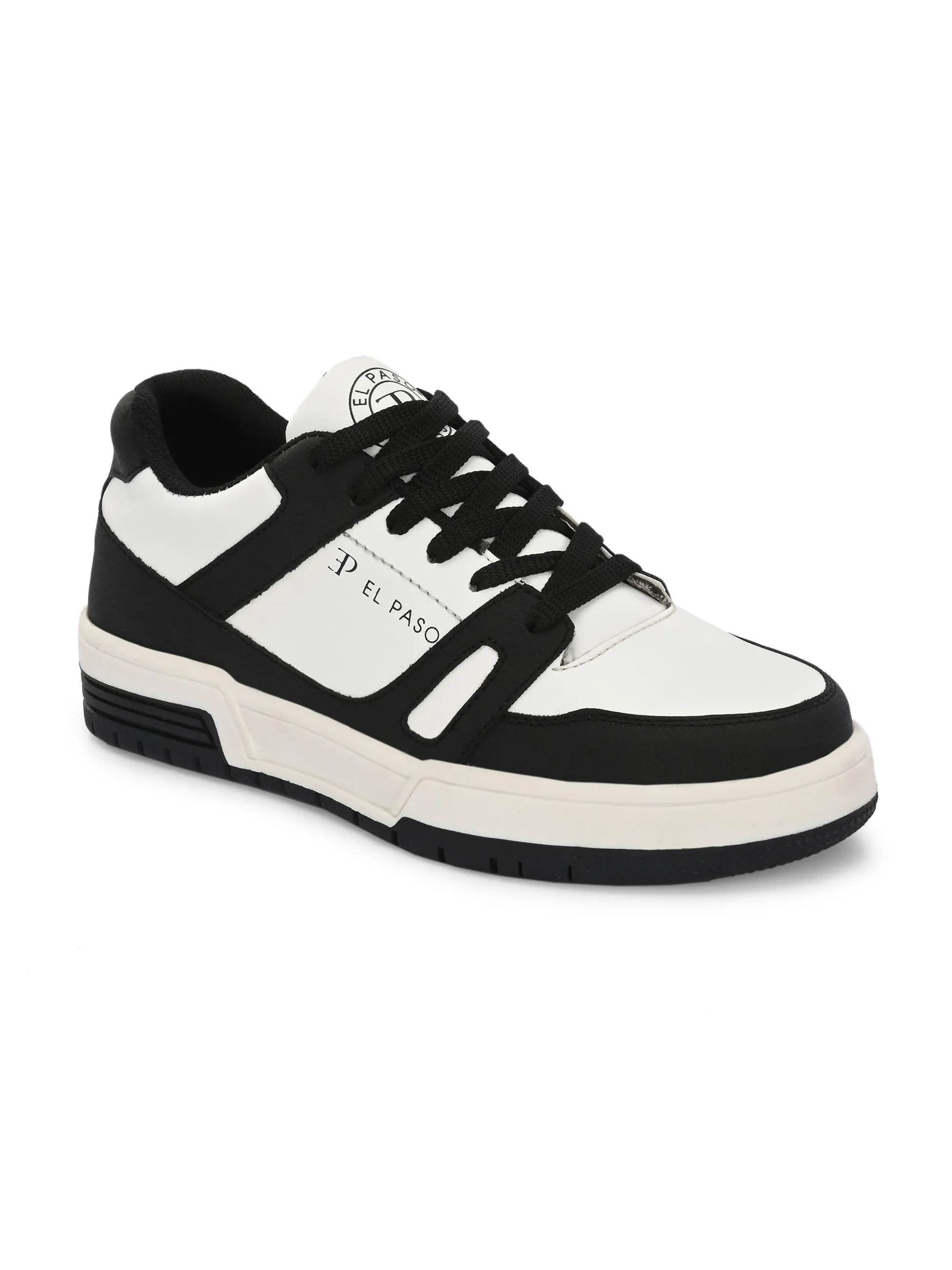 EL PASO Faux Leather Casual Shoes Lace Up Sneakers For Women