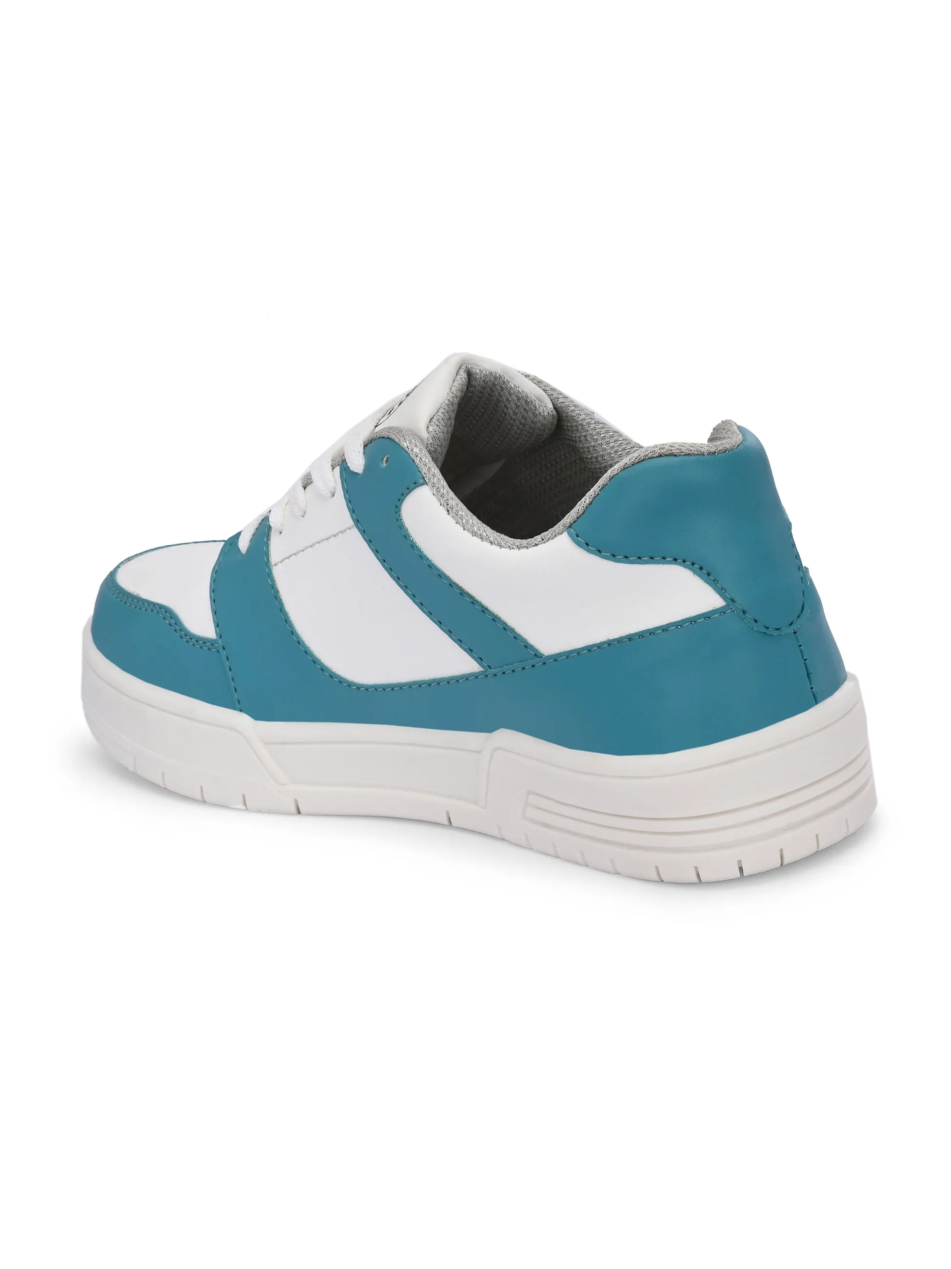 EL PASO Faux Leather Casual Shoes Lace Up Sneakers For Women
