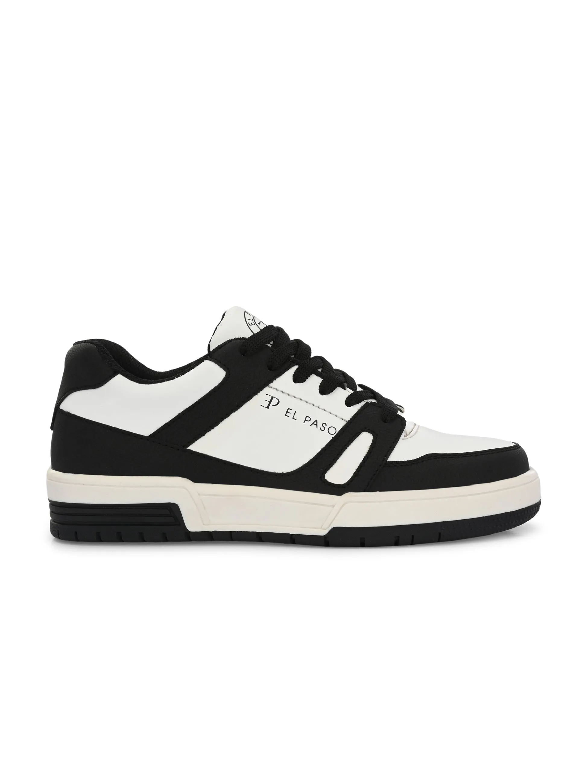 EL PASO Faux Leather Casual Shoes Lace Up Sneakers For Women