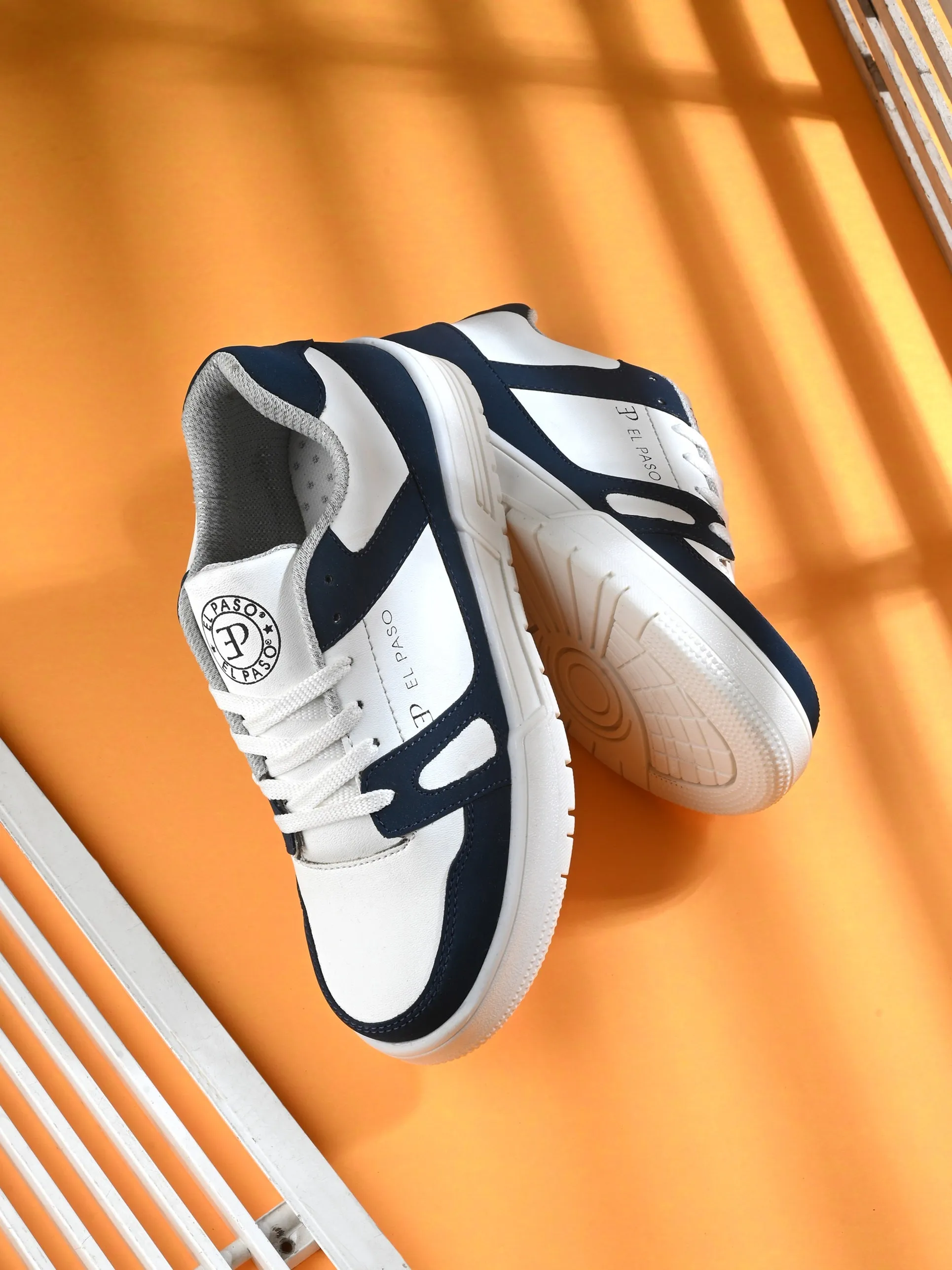 EL PASO Faux Leather Casual Shoes Lace Up Sneakers For Women