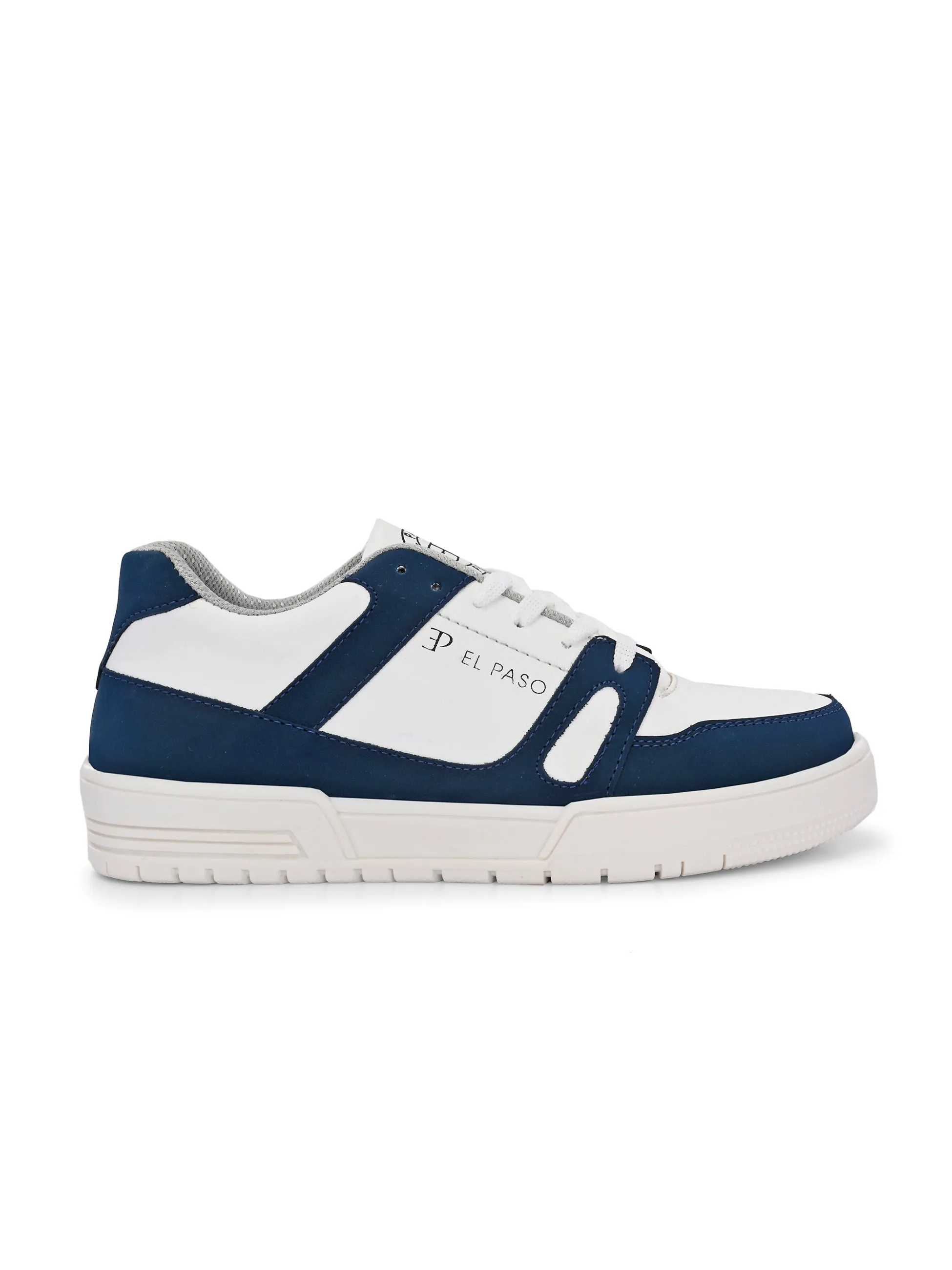 EL PASO Faux Leather Casual Shoes Lace Up Sneakers For Women