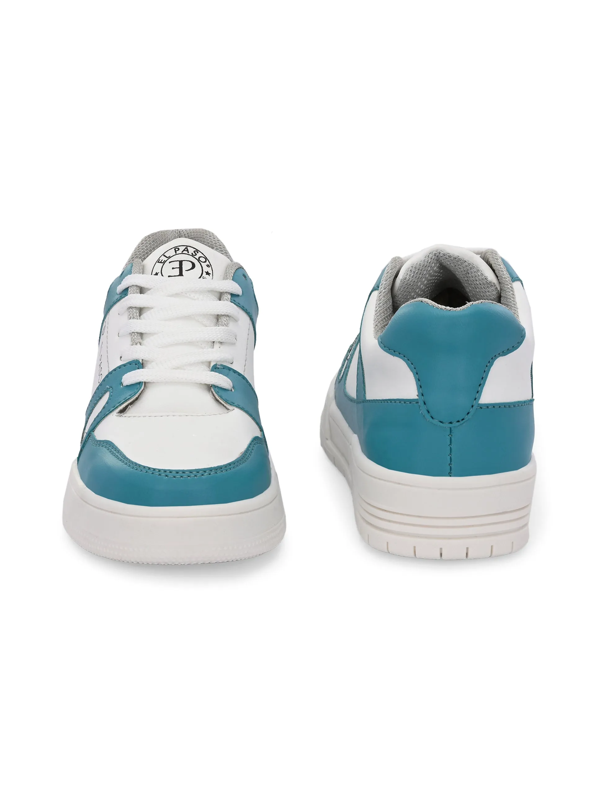 EL PASO Faux Leather Casual Shoes Lace Up Sneakers For Women