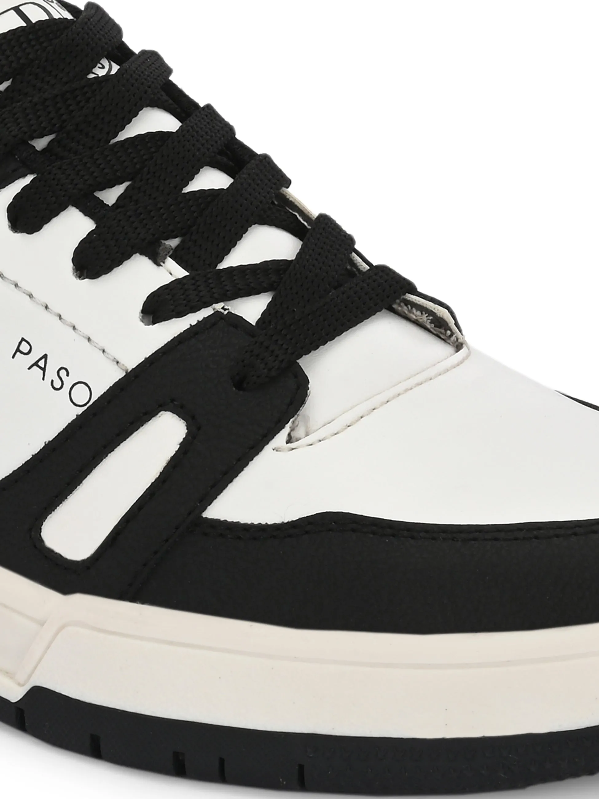 EL PASO Faux Leather Casual Shoes Lace Up Sneakers For Women