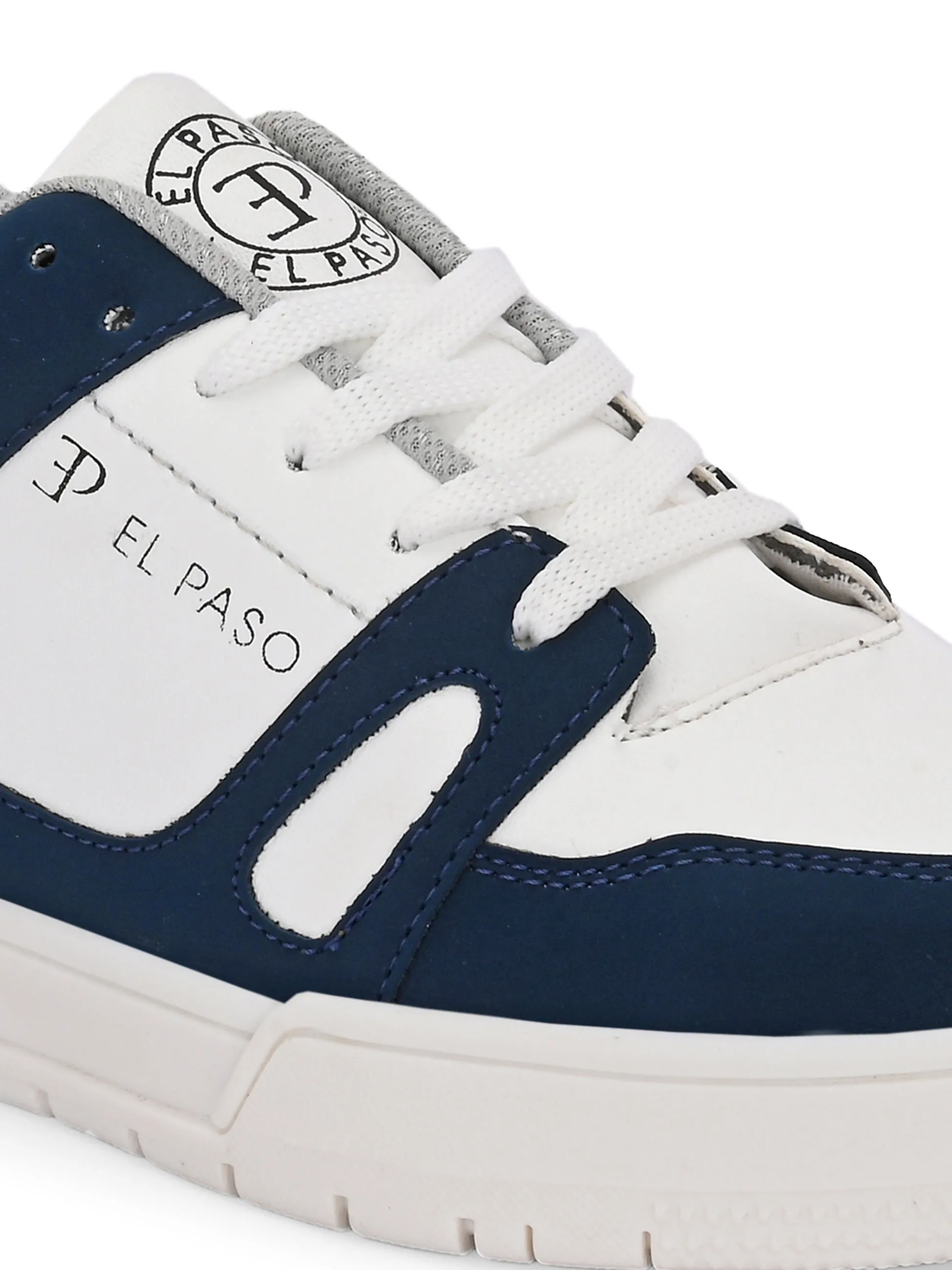 EL PASO Faux Leather Casual Shoes Lace Up Sneakers For Women