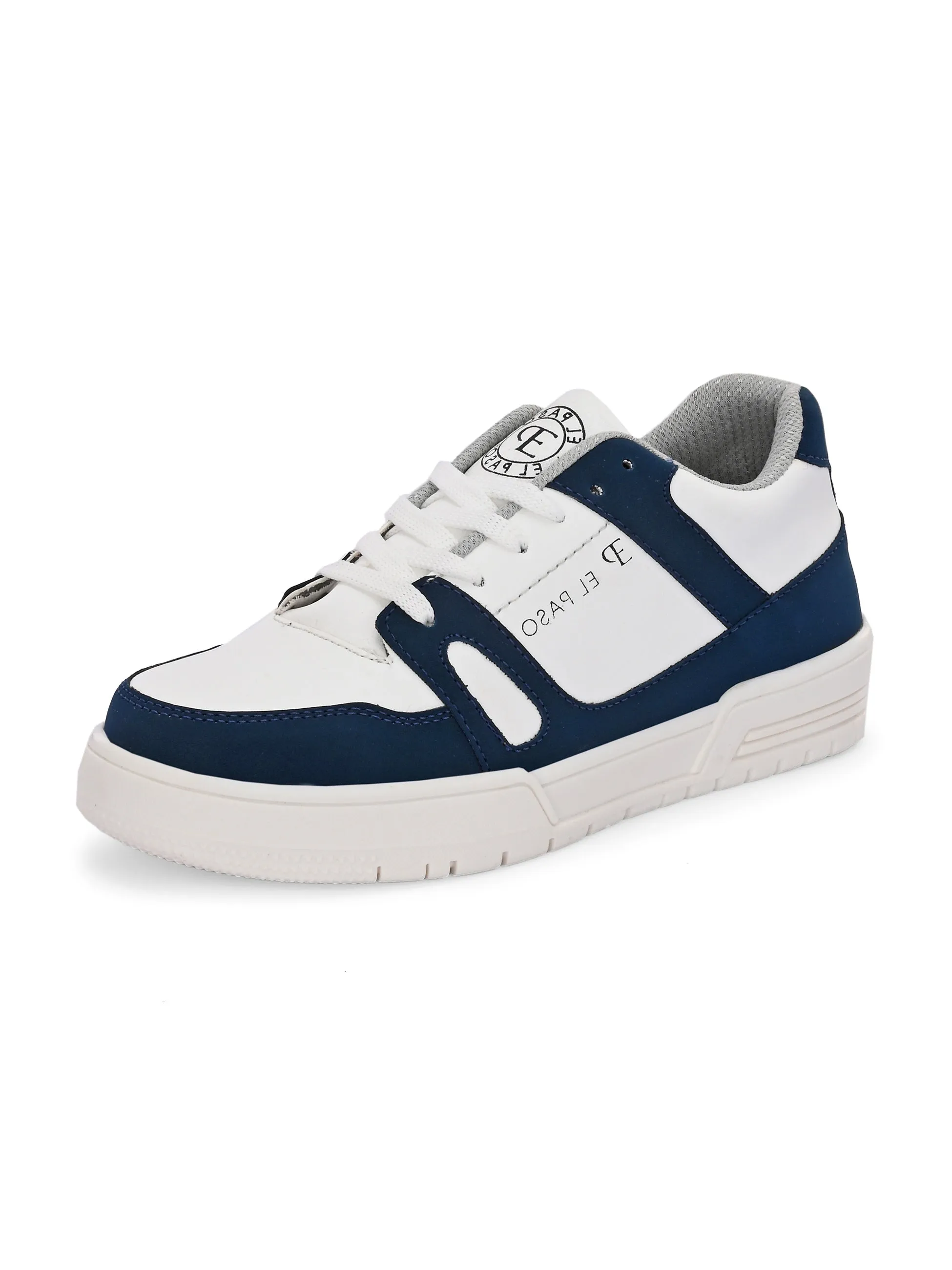 EL PASO Faux Leather Casual Shoes Lace Up Sneakers For Women
