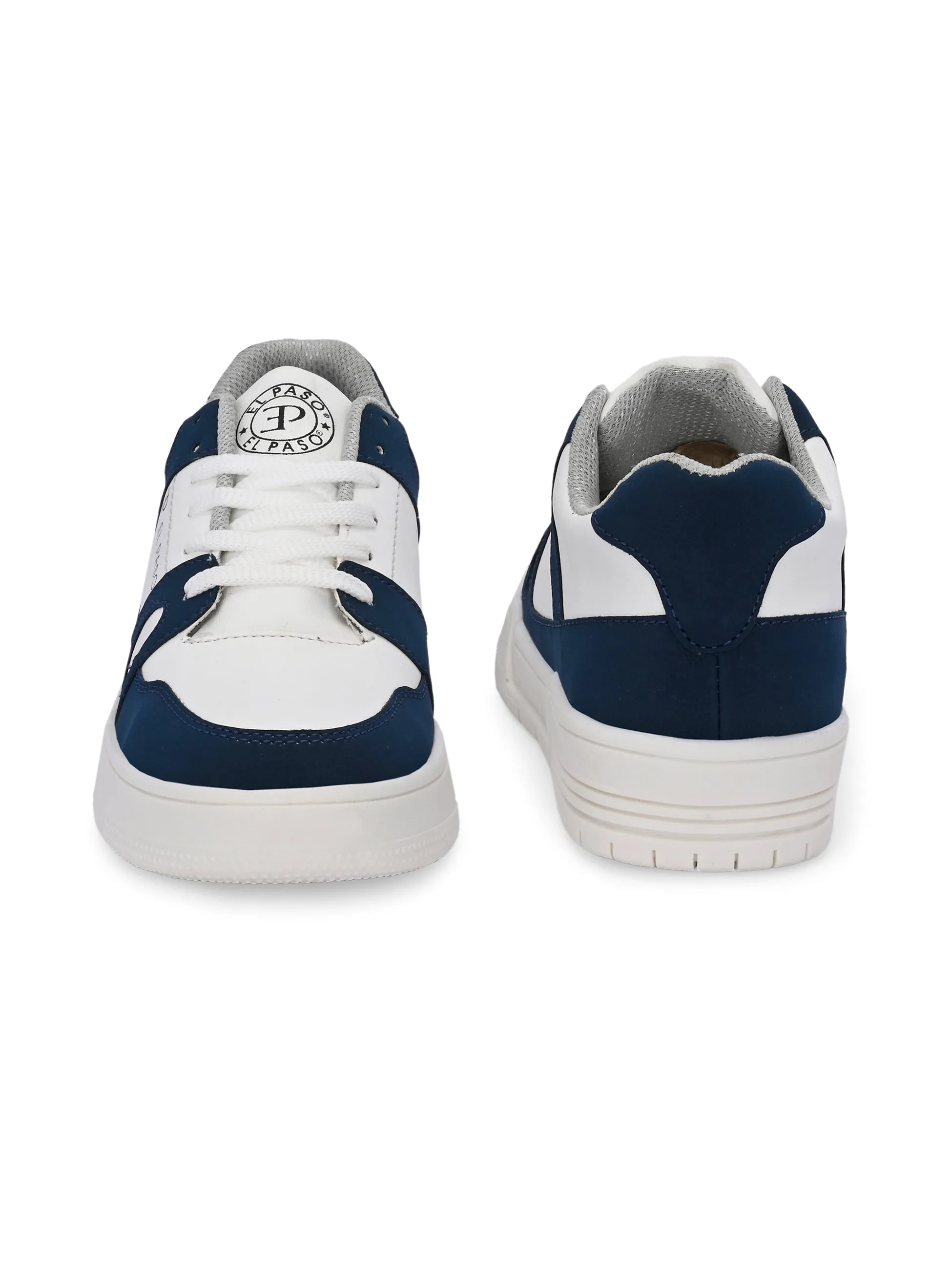 EL PASO Faux Leather Casual Shoes Lace Up Sneakers For Women