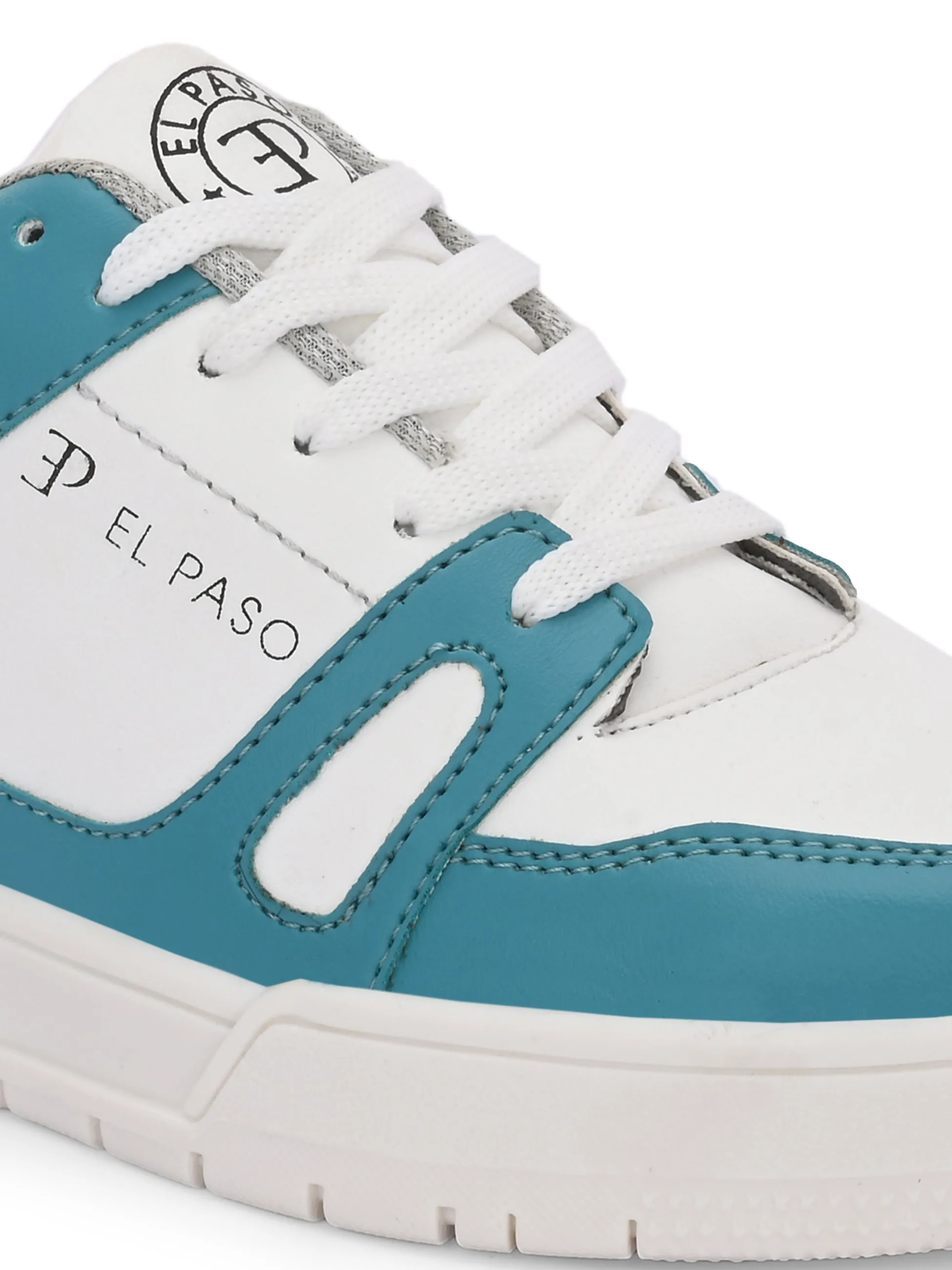 EL PASO Faux Leather Casual Shoes Lace Up Sneakers For Women