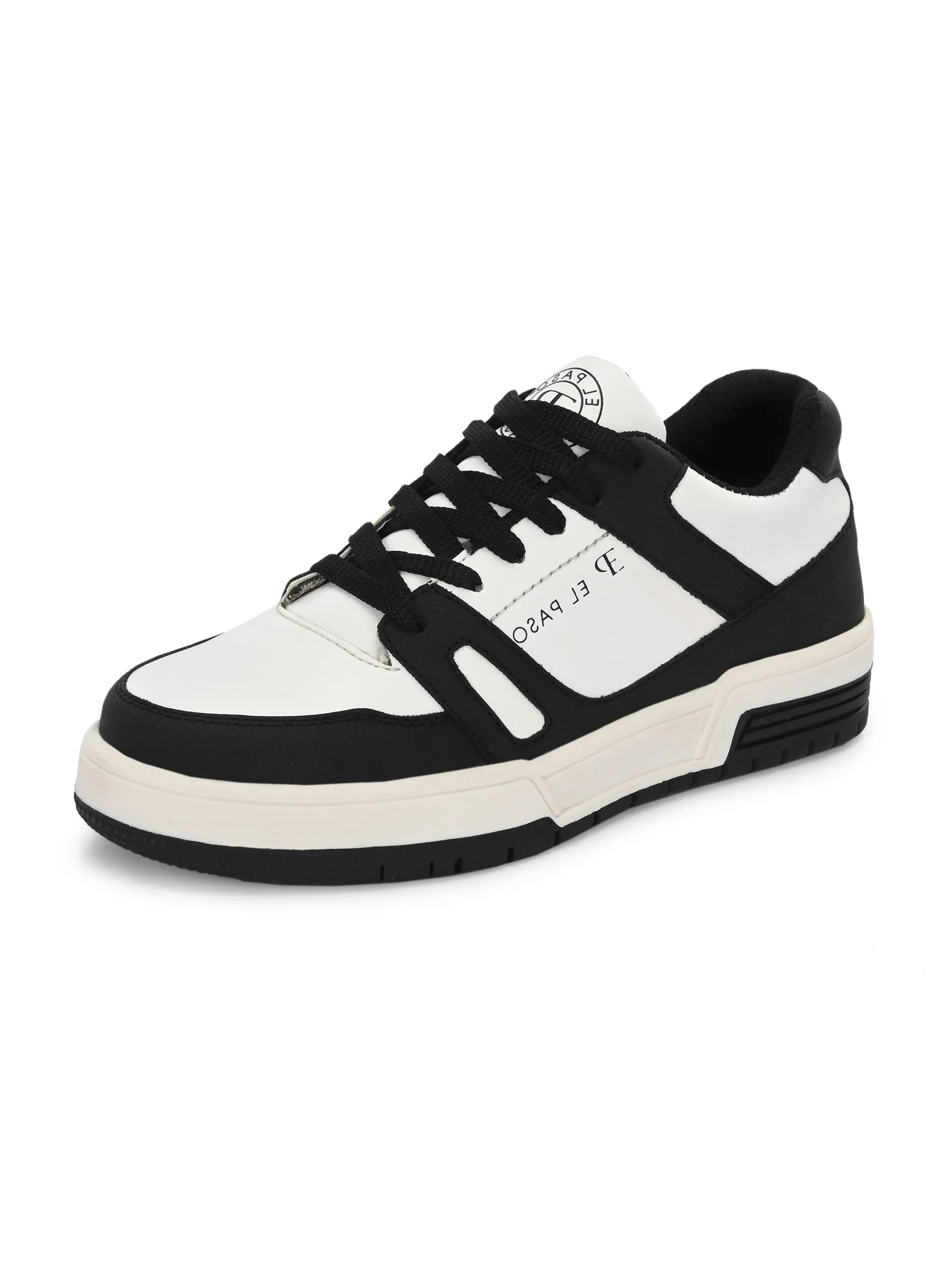 EL PASO Faux Leather Casual Shoes Lace Up Sneakers For Women